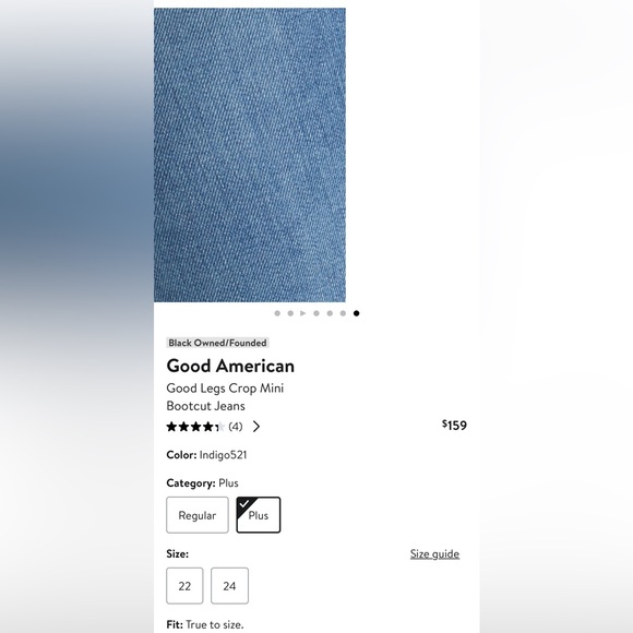 Good American Good Legs Crop Mini Bootcut Jeans - Picture 6 of 7